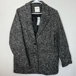 Abercrombie Coat - Black White and Gray